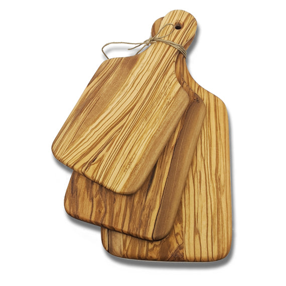 Olive Wood 3 Piece Cutting Board Charcuterie Set