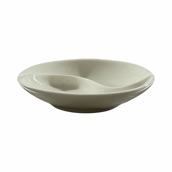 White ceramic bowl on a white background