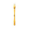 Wooden fork on a white background